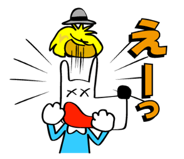 Blond dog named clara sticker #1214453