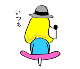 Blond dog named clara sticker #1214460