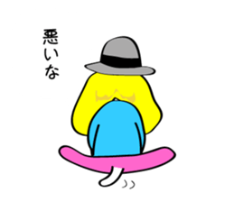 Blond dog named clara sticker #1214461