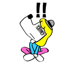 Blond dog named clara sticker #1214462