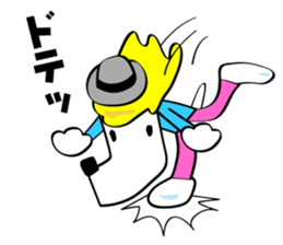 Blond dog named clara sticker #1214467