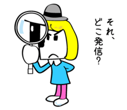 Blond dog named clara sticker #1214469