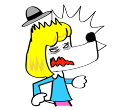 Blond dog named clara sticker #1214472