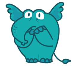 Funny Elephant sticker #1215283