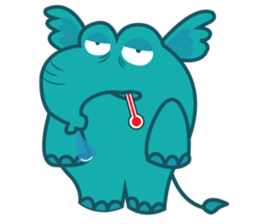 Funny Elephant sticker #1215288