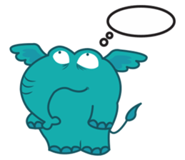 Funny Elephant sticker #1215295