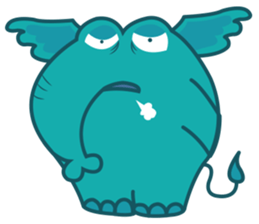 Funny Elephant sticker #1215296