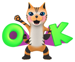 Yasaneko the perverse cats Tora Ver. sticker #1215922