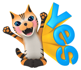 Yasaneko the perverse cats Tora Ver. sticker #1215923