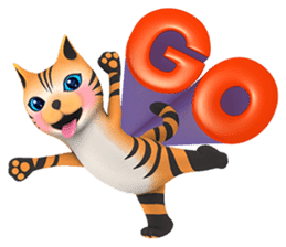 Yasaneko the perverse cats Tora Ver. sticker #1215925