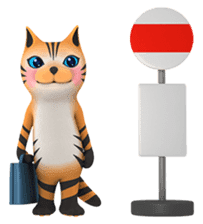 Yasaneko the perverse cats Tora Ver. sticker #1215959