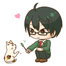 The boy wearing glasses sticker #1215962