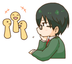 The boy wearing glasses sticker #1215964