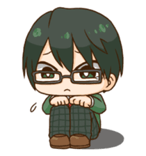 The boy wearing glasses sticker #1215974