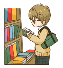 The boy wearing glasses sticker #1215977