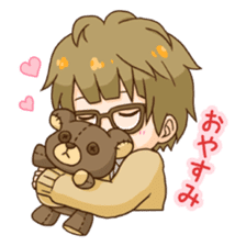 The boy wearing glasses sticker #1215988