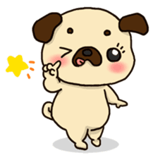 Hug Pug sticker #1216367