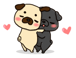 Hug Pug sticker #1216387