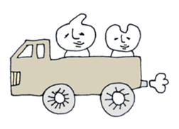 cute rounded eye twins sticker #1216488