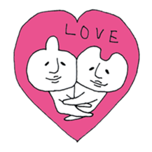 cute rounded eye twins sticker #1216494