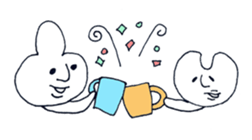 cute rounded eye twins sticker #1216512