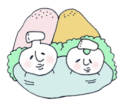 cute rounded eye twins sticker #1216513