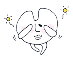 cute rounded eye twins sticker #1216518