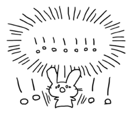 Heartline rabbit sticker #1220101