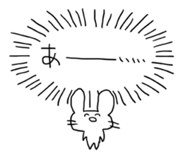 Heartline rabbit sticker #1220106