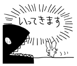 Heartline rabbit sticker #1220118