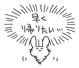 Heartline rabbit sticker #1220119