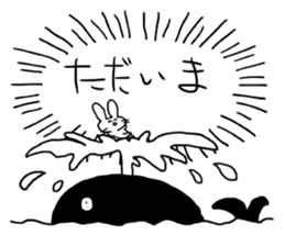 Heartline rabbit sticker #1220120