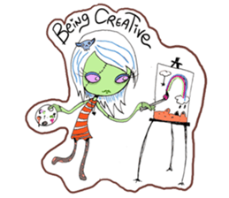 Xombie Grrls sticker #1220325