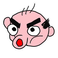 Shiny bald head boss looks like octopus