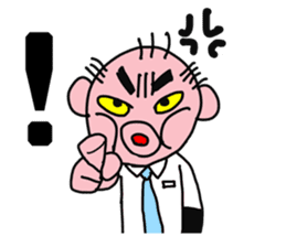 Shiny bald head boss looks like octopus sticker #1221100