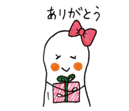 White Peanut-kun sticker #1221299