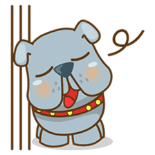 Bozzy, the funny and cute bulldog puppy sticker #1222722