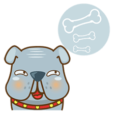 Bozzy, the funny and cute bulldog puppy sticker #1222723