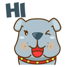 Bozzy, the funny and cute bulldog puppy sticker #1222725