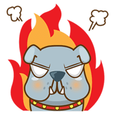 Bozzy, the funny and cute bulldog puppy sticker #1222726