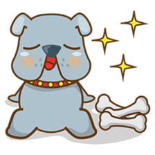 Bozzy, the funny and cute bulldog puppy sticker #1222731