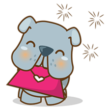Bozzy, the funny and cute bulldog puppy sticker #1222732