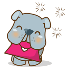 Bozzy, the funny and cute bulldog puppy sticker #1222732