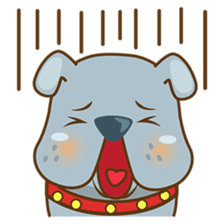 Bozzy, the funny and cute bulldog puppy sticker #1222735