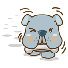 Bozzy, the funny and cute bulldog puppy sticker #1222736