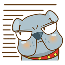 Bozzy, the funny and cute bulldog puppy sticker #1222737