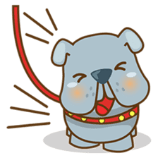 Bozzy, the funny and cute bulldog puppy sticker #1222741