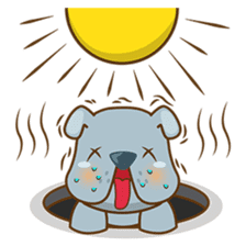 Bozzy, the funny and cute bulldog puppy sticker #1222746