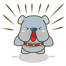 Bozzy, the funny and cute bulldog puppy sticker #1222748