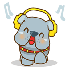 Bozzy, the funny and cute bulldog puppy sticker #1222753